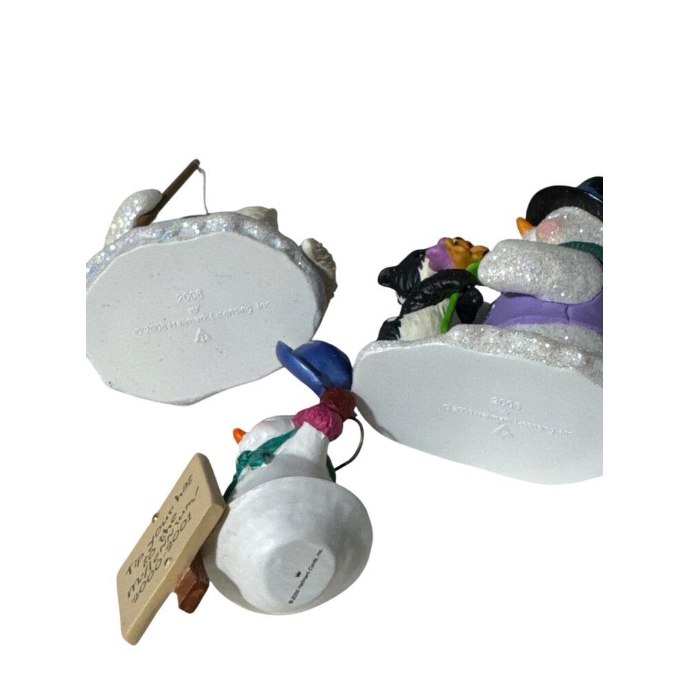 Hallmark Keepsake Christmas Ornament Collection Snowmen Bears & Santa Lot of 10 - Picture 8 of 16